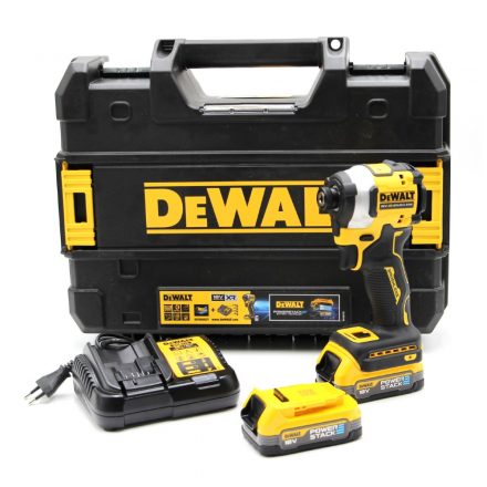 DeWalt  DCF850E2T-QW Akkus ütvecsavarozó 1/4” 18V 2x1,7Ah (Powerstack) T-STAK