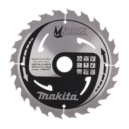 Makita  B-08078 Körfűrésztárcsa Mforce 210/30mm Z24