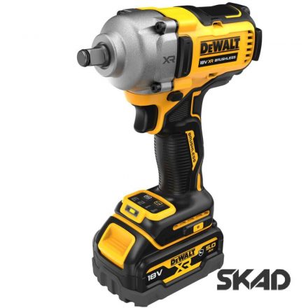 DeWalt  DCF891P2G-QW Akkus ütvecsavarozó gumírozott 1/2” 18V 2x5,0Ah koffer