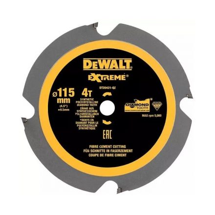 DeWalt  DT20421 Speciális körfűrésztárcsa gyémántfogazattal 115x95mm 4fogas FA/RÉTEGELT LEMEZ