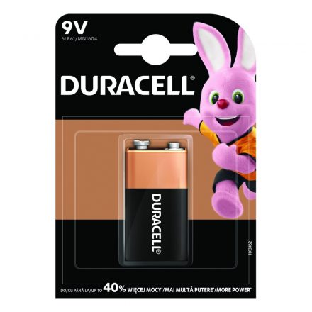 DURACELL Basic Alkáli Elem 9V B1  DB9V 5000394125308