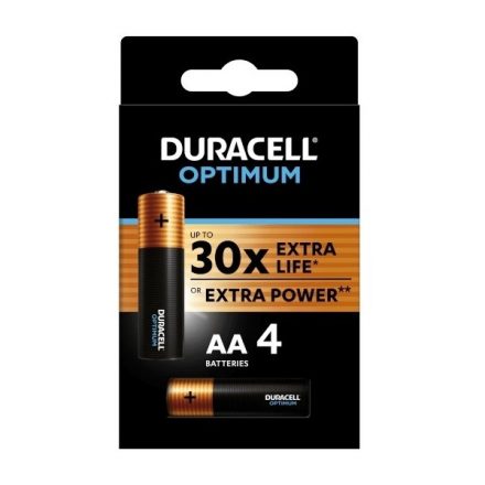 DURACELL Optimum Alkáli Ceruza Elem AA B4 /4db  DOAA 5000394158696