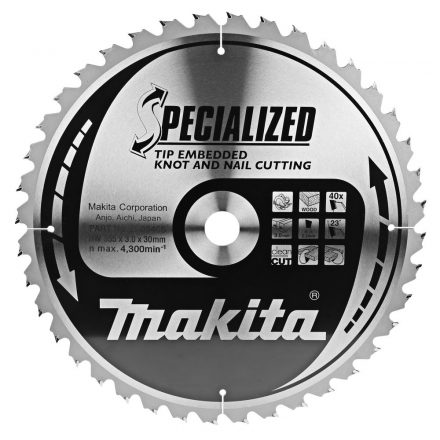 Makita  B-09466 Körfűrésztárcsa SZÖG, CSOMÓSFA 355x30mm Z40