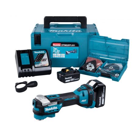 Makita  DTM52RTJX1 Akkus multifunkciós gép +tartozékokkal, 18V LXT 5,0Ah MAKPAC koffer