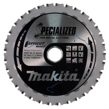 Makita  B-69325 EFFICUT Körfűrésztárcsa 150mm f:20 Z33