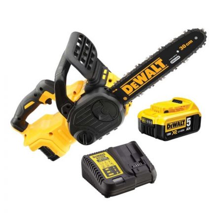 DeWalt  DCM565P1-QW Akkus kompakt láncfűrész 30cm 18V 5,0Ah