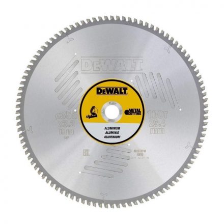 DeWalt  DT1917-QZ Körfűrésztárcsa keményfémlapkás 355x254mm 100fogas ALU