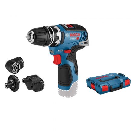 Bosch GSR12V-35FC Akkus fúrócsavarozó +fúróadapterekkel 12V akku és töltő nélkül, L-BOXX 06019H3003