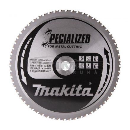 Makita  B-33439 Körfűrésztárcsa fémvágóhoz (fém) 305x25,4mm