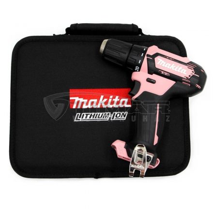 Makita  DF333DZP Akkus fúró-csavarbehajtó PINK 12V akku és töltő nélkül, vászontáska