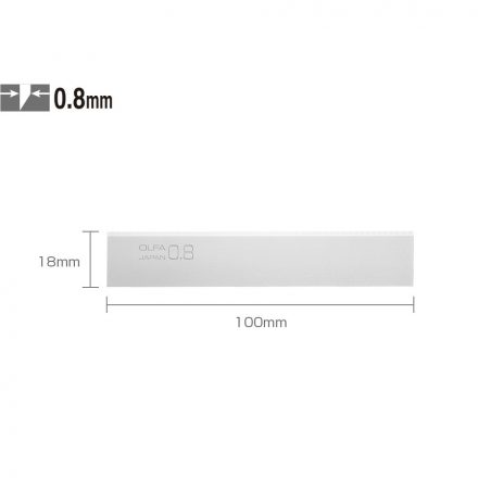 Olfa  Pótpenge üthető kaparóhoz 10cm/18mm/0,8mm/6db  BS08-6B