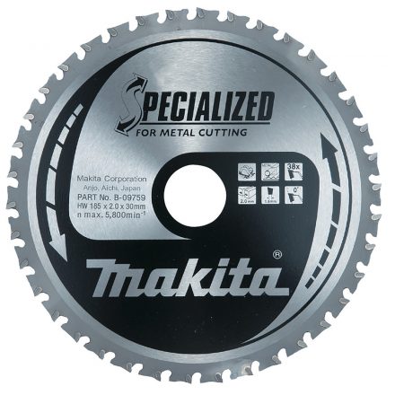 Makita  B-09759 Körfűrésztárcsa  185x30 38 fogas fém