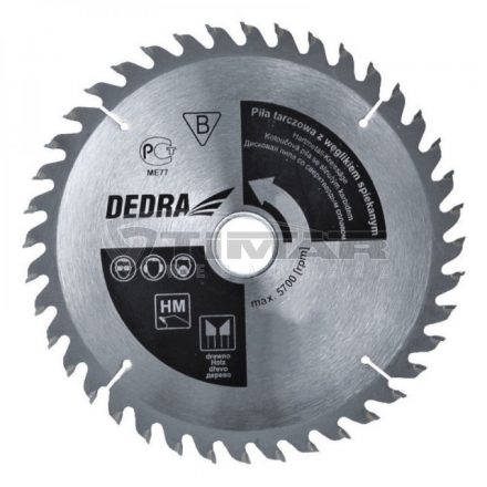 Dedra H16048 körfűrésztárcsa keményfémlapkás 160x20mm 48fogas FA