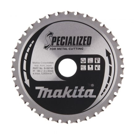 Makita  B-09743 Körfűrésztárcsa fémvágóhoz (fém) 185x30mm