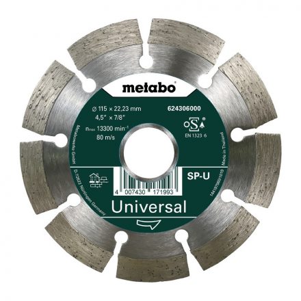 Metabo  624306000 Promotion Gyémánt vágótárcsa szegmentált, beton/tégla 115x22,23mm