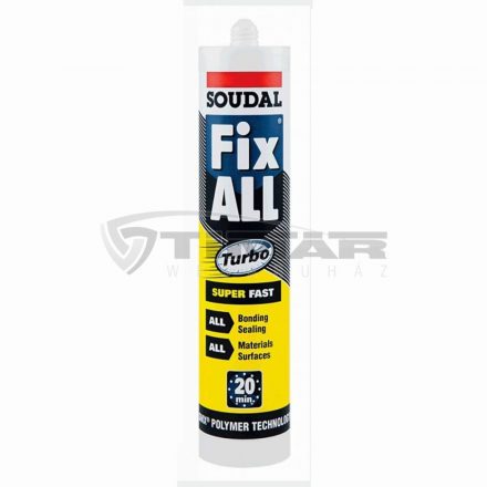 Soudal  FIX ALL Turbo Tömítő ragasztó, fehér, gyorskötésű 290ml 126857