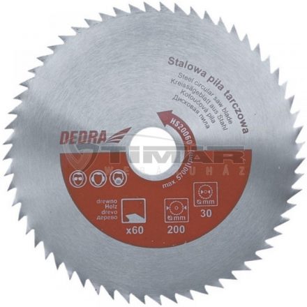 Dedra HS16060 Körfűrésztárcsa acél 160x20mm 60 fogas