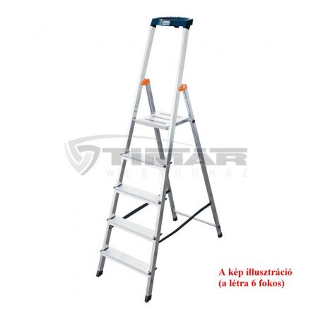 Krause MONTO Safety lépcsőfokos állólétra 6 fokos 126344