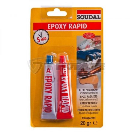 Soudal  Epoxy ragasztó, gyorsan keményedő 2x10g 124683