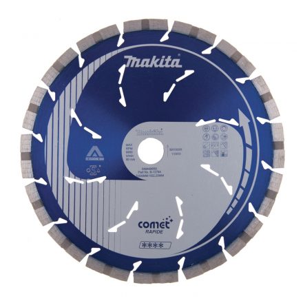 Makita  B-12784 Comet Rapide Gyémánt vágótárcsa hűtőnyílással szegmentált, beton/tégla 230x22,23mm