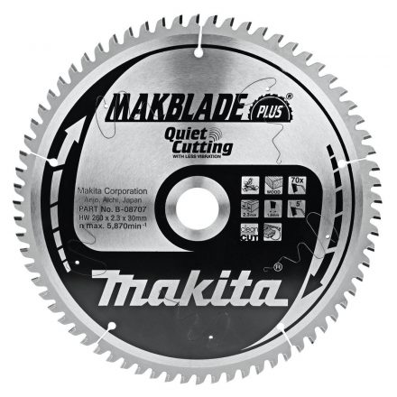 Makita  B-08707 Körfűrésztárcsa Makblade plus 260x30mm Z70