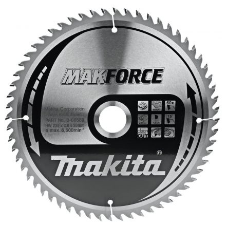 Makita  B-08589 Körfűrésztárcsa Makforce 235/30mm Z60