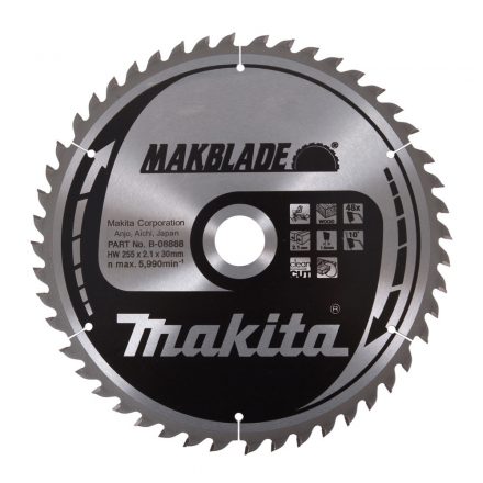 Makita  B-08888 Körfűrésztárcsa gérvágóhoz 255x30 Z48