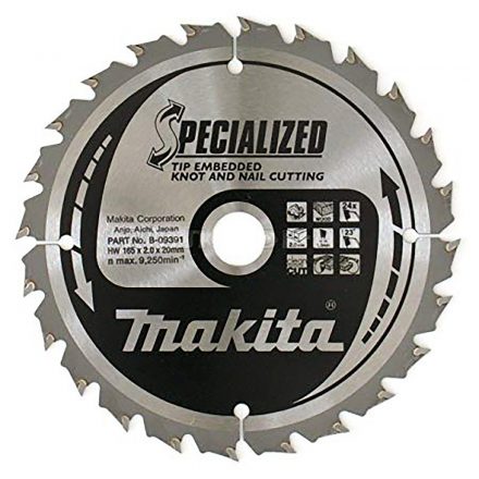 Makita  B-09391 Körfűrésztárcsa 165x20 Z2