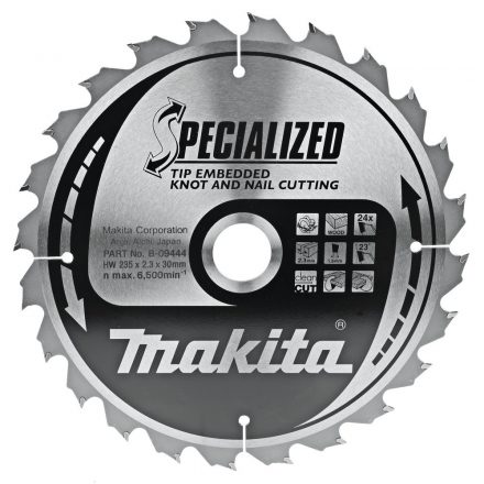 Makita  B-09444 Körfűrésztárcsa 235x30 Z2