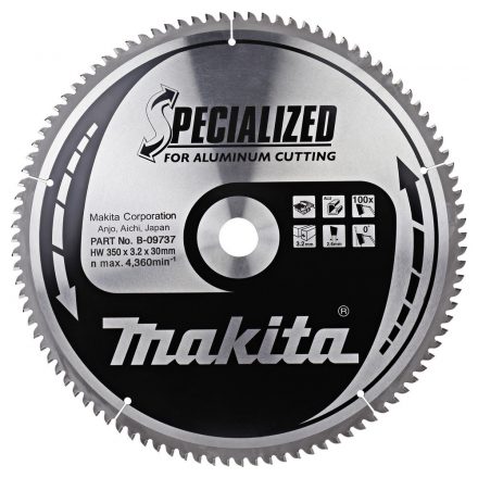 Makita  B-09737 Körfűrésztárcsa (alu) 350x30mm Z100