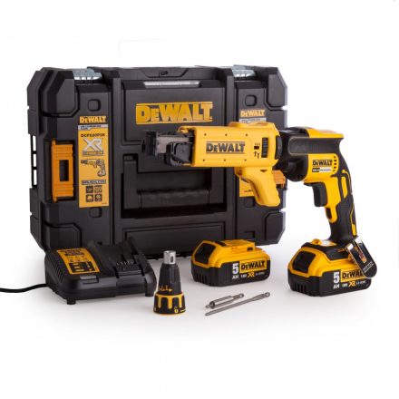 DeWalt  DCF620P2K-QW Akkus gipszkartoncsavarozó +társzerkezettel 18V 5,0Ah T-STAK