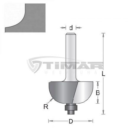 Hikoki  754017 Holker kés csapágyas, csap: 6mm, hossz: 14,3mm, átmérő: 22,2mm, rádius: 6,3