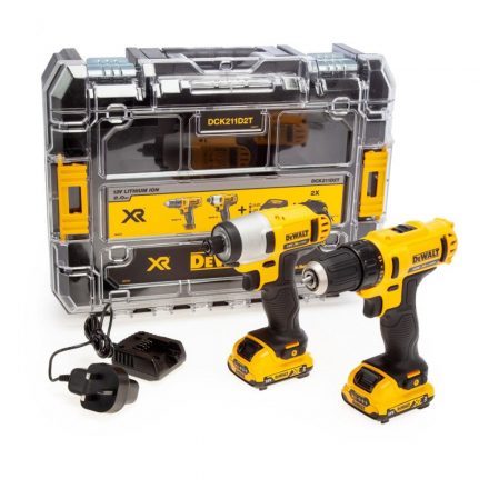 DeWalt  DCK211D2T-QW Akkus Combopack (DCD710+DCF815) 10,8V 2x1,3Ah T-STAK