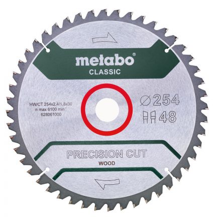 Metabo  628061000 Körfűrésztárcsa 254x30mm Z48