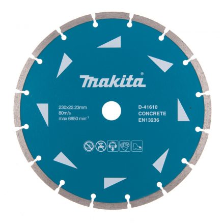 Makita  D-41610 Long-Life Gyémánt vágótárcsa szegmentált, beton 230x22,23mm