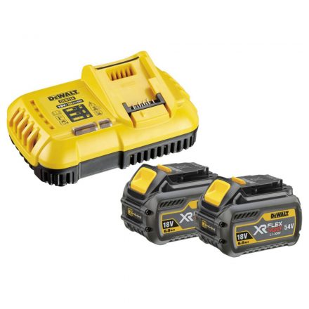 DeWalt  DCB118T2-QW Akkumulátor szett, 18V XR gyorstöltő és 2x FlexVOLT 54V/3,0Ah (18V/6,0Ah)