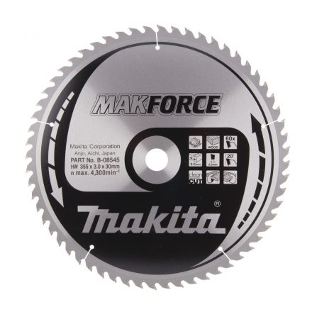 Makita  B-08545 Makforce Körfűrésztárcsa keményfémlapkás 355x30mm 60fogas FA