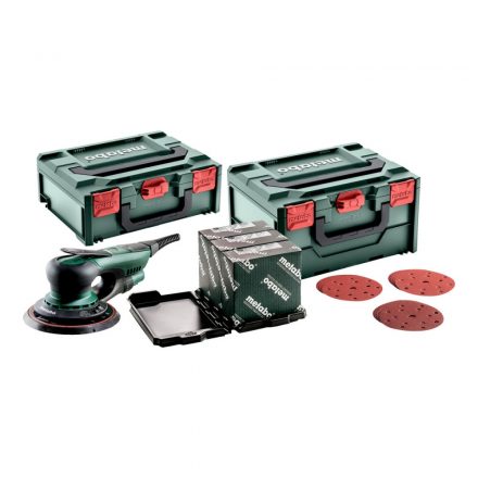 Metabo  SXE150-5.0BL Excentercsiszoló +multi-hole metaBox csiszolópapír készlettel 350W 150mm, metaBOX215 691039000