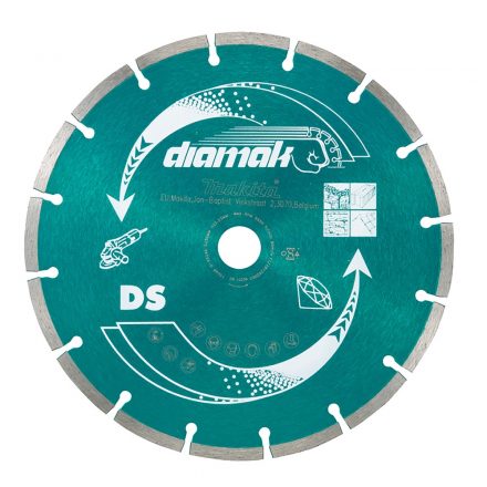 Makita  D-61123 Diamak Gyémánt vágótárcsa szegmentált, beton/tégla 115x22,23mm