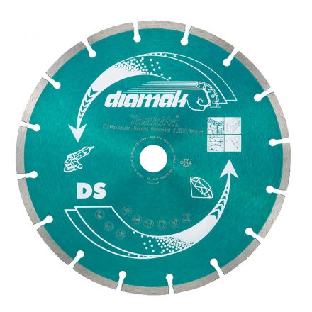 Makita  D-61139 Diamak Gyémánt vágótárcsa szegmentált, beton/tégla/kő 125x22,23mm