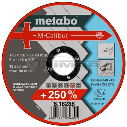 Metabo  616286000 M-Calibur Vágótárcsa 125x1,6x22,23mm