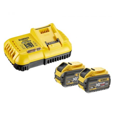 DeWalt  DCB118X2-QW Akkumulátor szett, 18V XR gyorstöltő és 2x FlexVOLT 54V/4,5Ah (18V/9,0Ah)