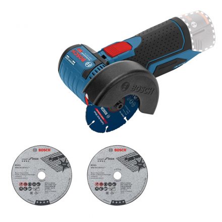 Bosch GWS12V-76 Akkus sarokcsiszoló SOLO 76mm 12V akku és töltő nélkül, karton 06019F2000