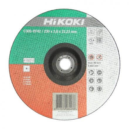 Hikoki  4100215 Vágótárcsa 230x3,0x22,23mm KŐ