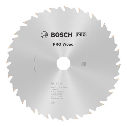 Bosch 2608642601 Körfűrésztárcsa SE WO H 165x20/16x1,7mm 24