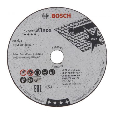 Bosch Expert for Inox Vágótárcsa 76x1,0x10mm INOX 5db 2608601520