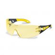 Munkavédelmi szemüveg UVEX PHEOS 9192385 sárga, vegyszerálló, UV-védelem, fekete/sárga szár