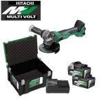 HIKOKI (Hitachi) G3613DA-WRZ Sarokcsiszoló MultiVolt 36V 125mm + 2 x 36V/2,5 + töltő