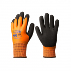 Munkavédelmi Kesztyű Eurowinter 1LAWO10 Téli, Narancs-fekete, latex mártott 10/XL