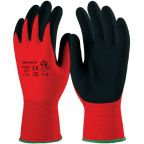 Munkavédelmi Kesztyű GAN1LACI Mártott fekete latex, piros textil kézháttal